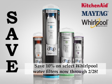 Save 10% on Whirlpool Filters